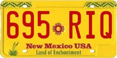 NM license plate 695RIQ