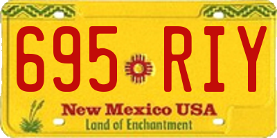 NM license plate 695RIY