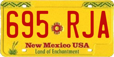 NM license plate 695RJA
