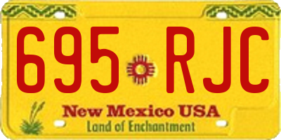 NM license plate 695RJC
