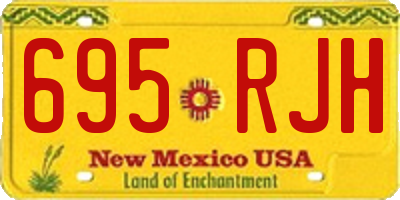 NM license plate 695RJH