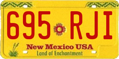 NM license plate 695RJI