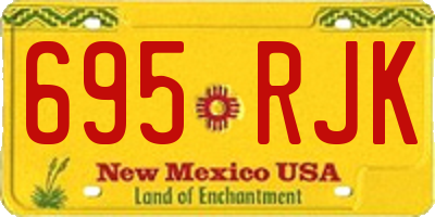 NM license plate 695RJK
