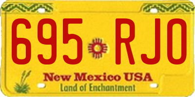 NM license plate 695RJO