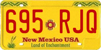 NM license plate 695RJQ