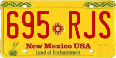 NM license plate 695RJS