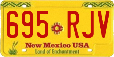 NM license plate 695RJV