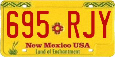 NM license plate 695RJY