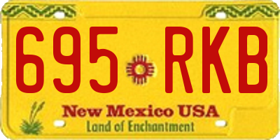 NM license plate 695RKB