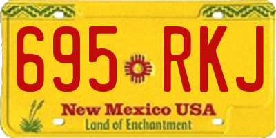 NM license plate 695RKJ
