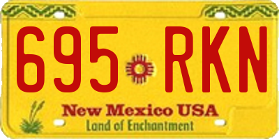 NM license plate 695RKN