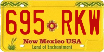 NM license plate 695RKW