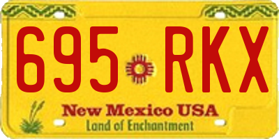 NM license plate 695RKX