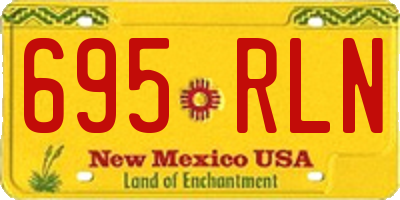 NM license plate 695RLN