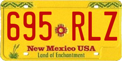 NM license plate 695RLZ