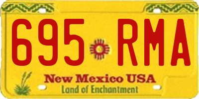NM license plate 695RMA