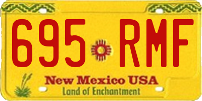 NM license plate 695RMF