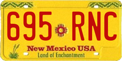NM license plate 695RNC