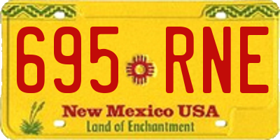 NM license plate 695RNE