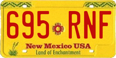 NM license plate 695RNF