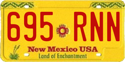 NM license plate 695RNN