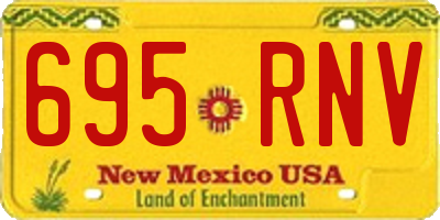 NM license plate 695RNV