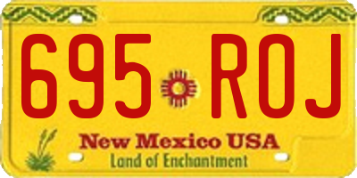 NM license plate 695ROJ
