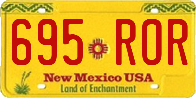 NM license plate 695ROR
