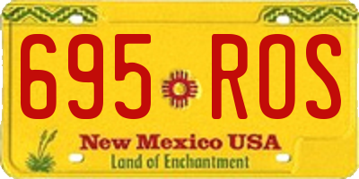 NM license plate 695ROS