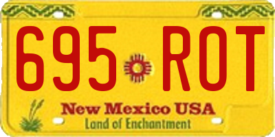 NM license plate 695ROT