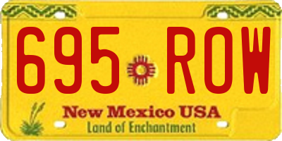 NM license plate 695ROW