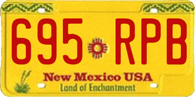 NM license plate 695RPB