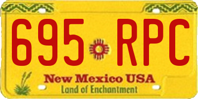NM license plate 695RPC