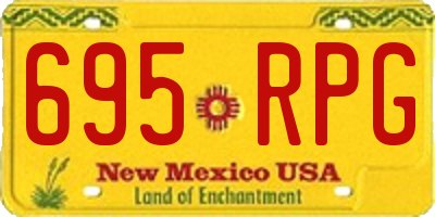 NM license plate 695RPG