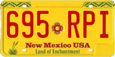 NM license plate 695RPI