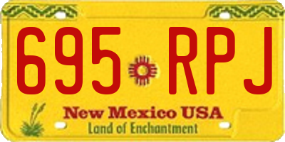 NM license plate 695RPJ