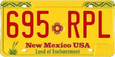 NM license plate 695RPL