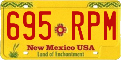 NM license plate 695RPM