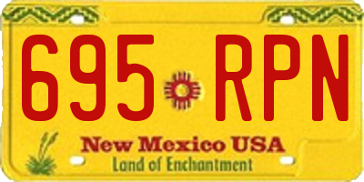 NM license plate 695RPN