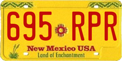 NM license plate 695RPR