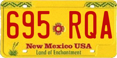 NM license plate 695RQA