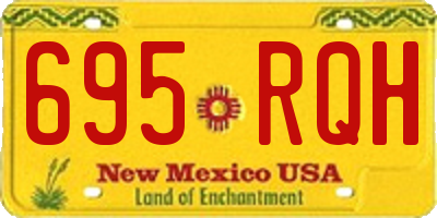 NM license plate 695RQH