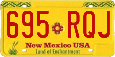 NM license plate 695RQJ