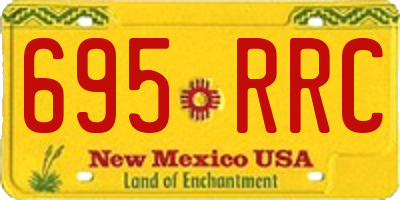 NM license plate 695RRC