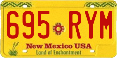NM license plate 695RYM