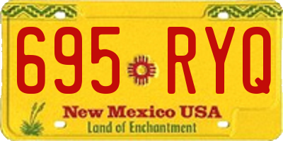 NM license plate 695RYQ