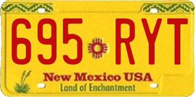 NM license plate 695RYT
