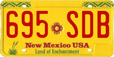 NM license plate 695SDB