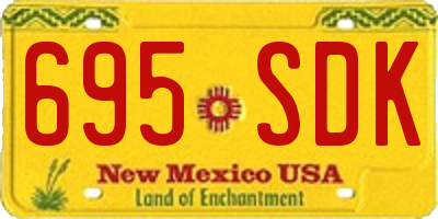 NM license plate 695SDK