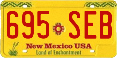 NM license plate 695SEB